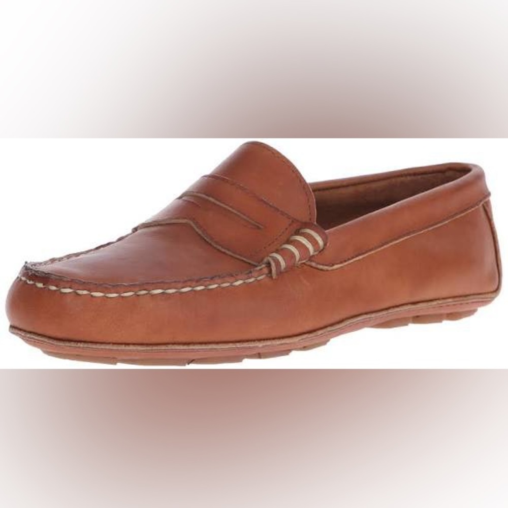 Men’s Allen Edmonds Daytona Tan Leather Driving Penny Loafers Size 11D